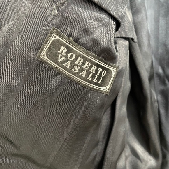 Roberto Vasalli Men Wool Cashmere Double Breasted Overcoat 42 Army Olive Green - Picture 4 of 16